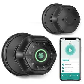 Bog Fang 757876939056 Fingerprint Door Lock- Smart Knob Biometric Lock With Passcode Keyp
