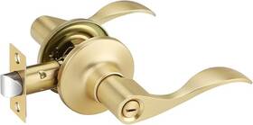 Bonpoly 313100047050 Privacy Door Lever For Bedroom Bathroom Keyless Locking Satin Brass New
