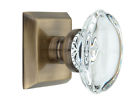 Bp3xoc-dd-ab Knoxx Hardware Oval Crystal Door Knob With Metro Square Rosette