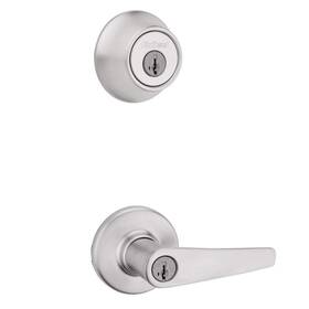 Branded 690dl26dcpk6smt Delta Satin Chrome Keyed Entry Door Handle And Single Cylinder Deadbolt Combo Pa
