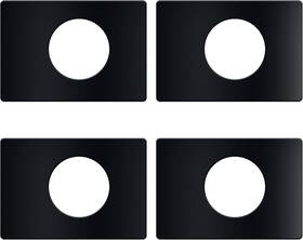 Branded 744759643674 4pcs Door Knob Reinforcement Plate Black Lock Fixing Cover Filler Repair