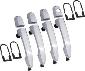 Dh090st Branded Exterior Door Handle Set 4pcs Chrome With Gasket Pad Compatible Kia Sorento