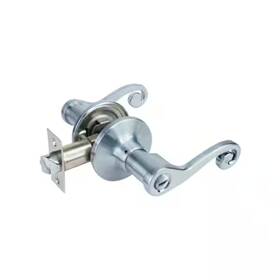 Levpr06 Branded Satin Nickel Decorative Privacy Door Lever Lock Set