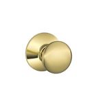 F10vply605 Brass Plymouth Schlage Knob- Passage Bright