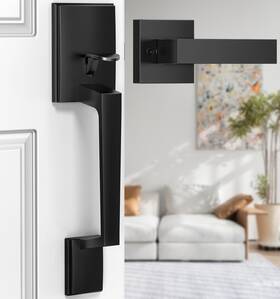 201swl205mbs Brightify Front Door Handle Modern Exterior With Passage Lever