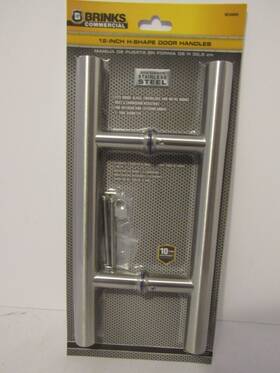 Bc40095 Brinks 039208237307 Commercial 12-inch H-shape Door Handles Stainless Steel