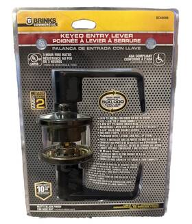 Brinks 039208240994 2x Commercial Lever Matte Black Interior/exterior Keyed Alike Door Entry