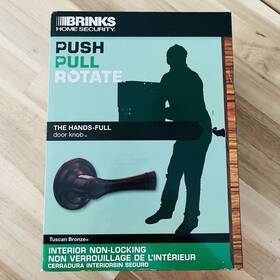 23051-150 Brinks Interior Non-locking Push Pull Rotate Lever Door Knob Tuscan Bronze 23051