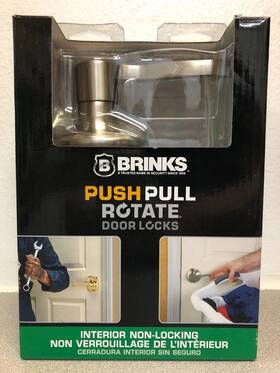 23054-119 Brinks Push Pull Rotate Glenshaw Satin Nickel Passage Lever 5985841