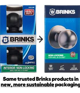 2715-122 Brinks Heavy Duty Interrior Non Lock Door Knob Lifetime Warrenty New In Box
