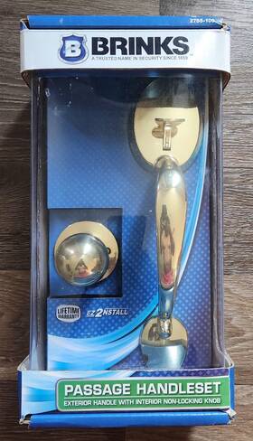 2755150 Brinks Heavy Duty Passage Handleset Exterior Interior Polished Brass