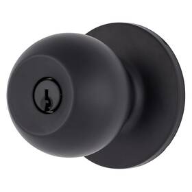 B0b8c9qk1s Brinks Transitional Keyed Entry Door Knob - Matte Black Exterior Lock Set