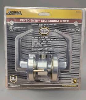 Bc40046 Brinks Heavy Duty Keyed Entry Door Lever Satin Brand New