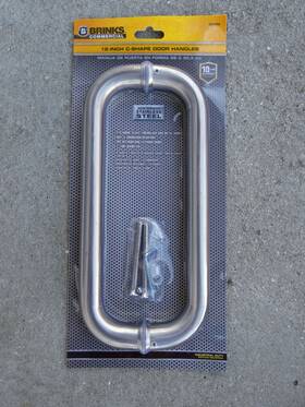 Bc40094 Brinks Pair Commercial 12 Inch Ftcft Shape Pull Door Handles Stainless Steel Finish