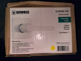 C23056-119 Brinks Anna Lever Passage Lock Satin Nickel Silver