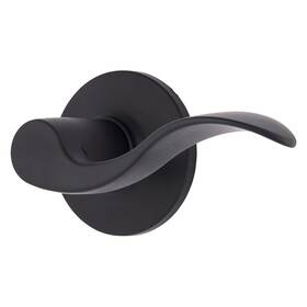 E2428-122 Brinks Transitional Non-locking Interior Wave Door Lever Matte Black