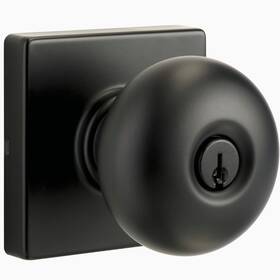 E2436-122 Brinks Contemporary Privacy Ball Door Knob Modern Lock Set Interior Knobs Black