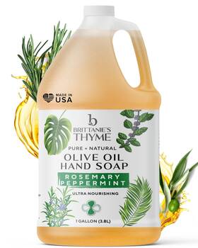 B0b998tw39 Brittanies Thyme Organic Castile Liquid Olive Oil Soap Refill Rosemary Peppermint 1