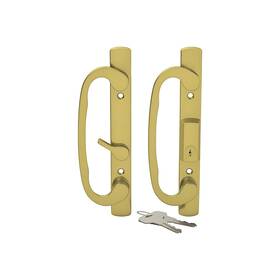 Brixwell 715384120236 Patio Door Handle Keyed Offset Latch Zinc Material Brass... Fast Ship