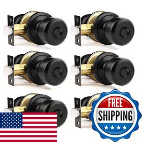 B0fk54k734 Brotima 6 Pack Black Passage Door Knobs Interior Closet Knob Matte