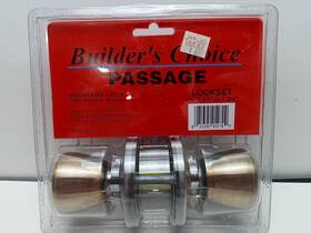 Builders Choice 035395052709 Passage Lock Set Brass Nos High Quality New Sealed Gold