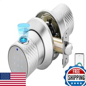 Buoan B0bzp6f2zg Big Fingerprint Smart Door Knob Keyless Entry Lock Handle Keyboard