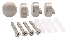 C.r. Laurence 783961505080 Crl Brushed Nickel Round Mirror Clips - Set