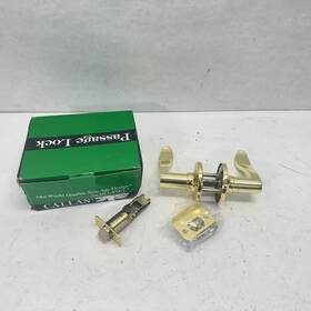 Bn5013r Callan Bennett Passage Door Lever Set Us3 Polished Brass Reversible Lock Hardwar