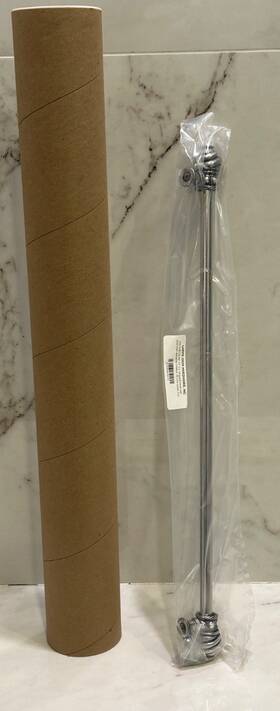 858-9ab Carpe Diem Hardware Silver Center Pull Handle W Swarovski Crystals #858-9ab 18 Inch