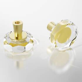 Ceymio 639395277522 Glass Cabinet Drawer Knobs 8 Pack Gold Crystal Brushed Cabinets Pulls Knob S