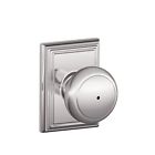 Chrome Door Andover Bright Knobset Privacy Schlage F40and625add
