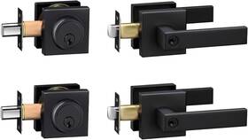 Cielsa Dawn 445040913942 Exterior Door Lock Set With Deadbolt Single Cylinder Matte Black 2 Pack