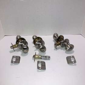 Citiloc 611906125843 3 Door Handle Knob Passage Satin Nickel Egg Shape Hallway Closet