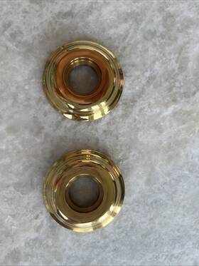 14091 Classic Brass Rope Rosette Pbnl Polished No Laquer Chautauqua