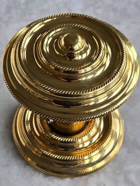 14205-pbnl Classic Brass Chautauqua 14205 Pbnl Polished Half Dummy Rope Knob And Rose