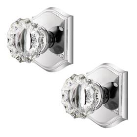 Clctk 639395277751 Crystal Glass Dummy Door Knob Closet Bifold Handles Non-turning S