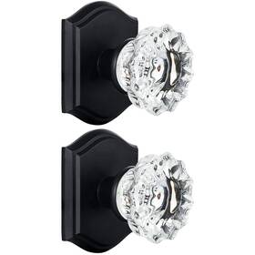Clctk 653858022948 2 Pack Glass Dummy Door Knobs Antique Inactive Crystal Half-dummy