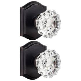Clctk 653858022986 2 Pack Glass Dummy Door Knobs Antique Inactive Crystal Half-dummy
