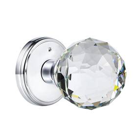 Clctk 653858023037 Crystal Glass Door Knobs Interior With Lock Round Bathroom Bedroom
