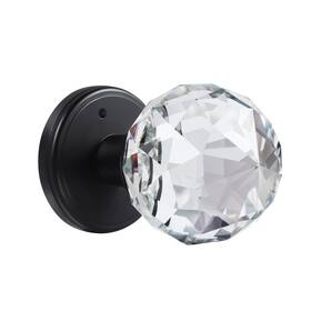 Clctk 653858389515 Crystal Glass Door Knobs Interior With Lock Privacy Bathroom Bedroom Kn