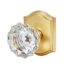 Clctk 653858390597 Premium Glass Door Knobs Bathroom Bedroom With Lock Privacy Gold D