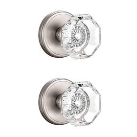 Clctk 653858390634 2 Pack Crystal Dummy Door Knobs Non-turning Single Side Knob Bru