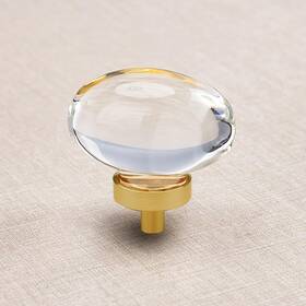 Clctk 653858390740 16 Pack Glass Cabinet Knobs And Pulls Oval Crystal For Dresser Drawers