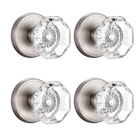 B09fdm1y6z Clctk 4pk Glass Dummy Door Knobs Single Side Brushed Nickel Cabinets/closets