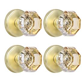 B0fdf77789 Clctk Champagne Crystal Glass Dummy Door Knob Bifold Closet Gold Satin Brass Han