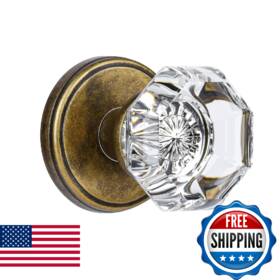 B0ffgxgzcw Clctk Crystal Door Knobs Interior Vintage Passage Glass Antique Brass