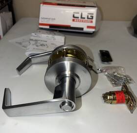 Clg-8572-privacy-us26d Clg Hardware 8572 Commercial Lever Door Lock Heavy-duty Privacy Bathroom Handle