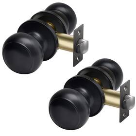 6006-ps-bl-2 Cml Hardware 2 Pack Passage Door Knob For Hall/closet No Locking Interior Round Ball Ha