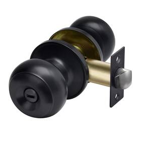 Cml Hardware 767065689198 Privacy Door Knob Matte Black Keyless Lock In Solid Stainless Steel For