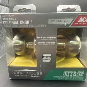 39039vb Colonial 3903vb Satin Nickel Steel Passage Lockset Ansi/bhma Grade 3 1-3/4 Inch